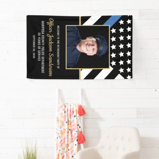 Law Enforcement Police Retirement Party Welcome 横断幕 (インサイチュ)