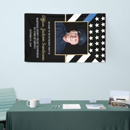 Law Enforcement Police Retirement Party Welcome 横断幕 (トレードショー)