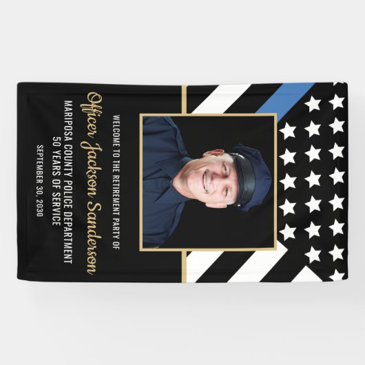 Law Enforcement Police Retirement Party Welcome 横断幕 (横)