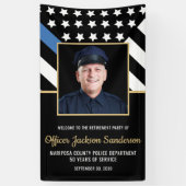 Law Enforcement Police Retirement Party Welcome 横断幕 (縦)