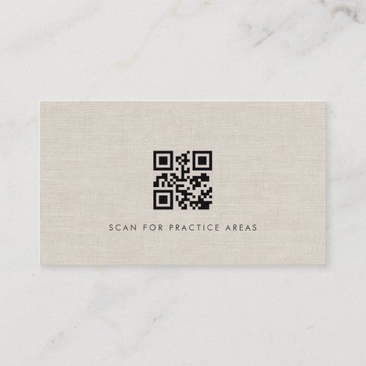 Law Firm Linen Photo QR Code 名刺 (裏面)