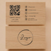 Law Firm Wood Professional QR Code 名刺