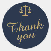 Law Graduate Scales of Justice Envelope Seals ラウンドシール (正面)