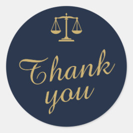 Law Graduate Scales of Justice Envelope Seals ラウンドシール