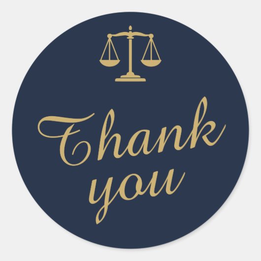 Law Graduate Scales of Justice Envelope Seals ラウンドシール (正面)