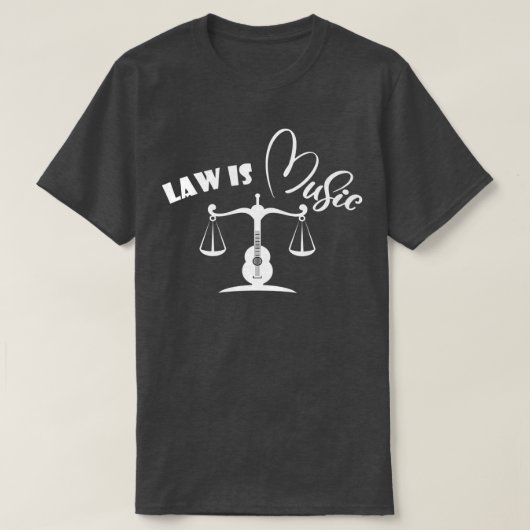 Law is Music Lawyers Judges Musicians Guitar Men W Tシャツ (デザイン正面)