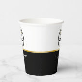 Law Justiceロゴ白黒金ゴールド 紙コップ (右)