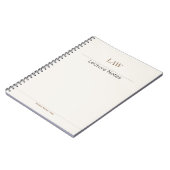 Law Notebook – Minimal Academic Edition ノートブック (左側)