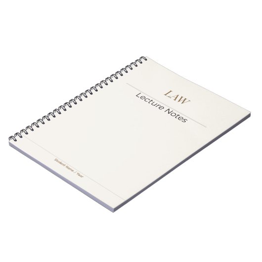 Law Notebook – Minimal Academic Edition ノートブック (左側)