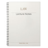Law Notebook – Minimal Academic Edition ノートブック (正面)