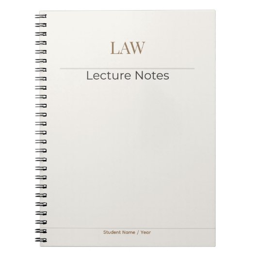 Law Notebook – Minimal Academic Edition ノートブック (正面)