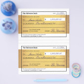 Law of Attraction Blank Printable Gold Check  チラシ (シングル)