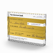 Law of Attraction Elegant Gold Abundance Check フォトブロック (右)