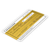 Law of Attraction Elegant Gold Abundance Check マグネット (左側)