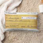 Law of Attraction Elegant Gold Abundance Check  ランバークッション (ブランケット)