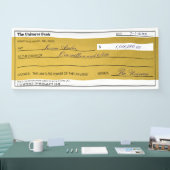 Law of Attraction Elegant Gold Abundance Check 横断幕 (トレードショー)