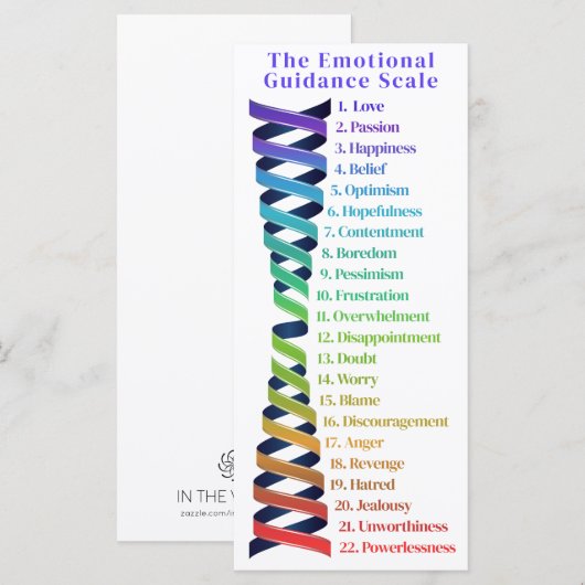 Law of Attraction Emotion Guidance Scale Bookmark (正面/裏面)