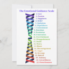 Law of Attraction Emotional Guidance Scale Card 招待状