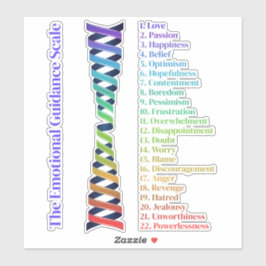 Law of Attraction Emotional Guidance Scale Chart シール