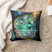 Law of Attraction Money Manifestation Quote Wealth クッション (ブランケット)