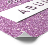 Law of Attraction Money Wealth Yoga Mindful Quote  ポスター (角)