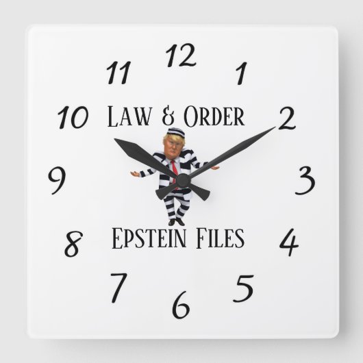 Law & Order Clock スクエア壁時計 (正面)