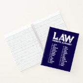 LAW Phonetic Alphabet – Navy Blue Spiral Notebook ノートブック (内部)