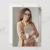 Law School Gold Script Photo Graduation Party 招待状 (裏面)