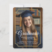 Law School Graduate Scales of Justice Announcement 招待状 (裏面)