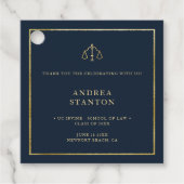 Law School Graduation Gold Photo Party Elegant フェイバータグ (正面)