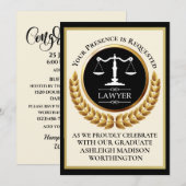 Law School Graduation Invitation 招待状 (正面/裏面)