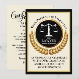 Law School Graduation Invitation 招待状