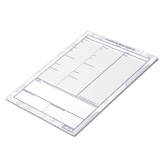 Law School in class notebook紙 ノートパッド (アングル)