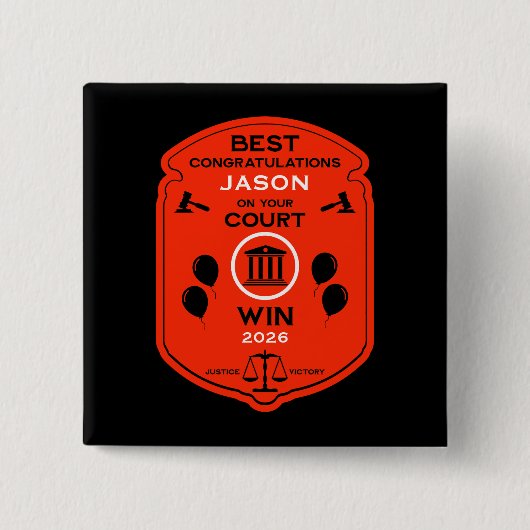 Law Victoryお祝いギフト 缶バッジ (正面)