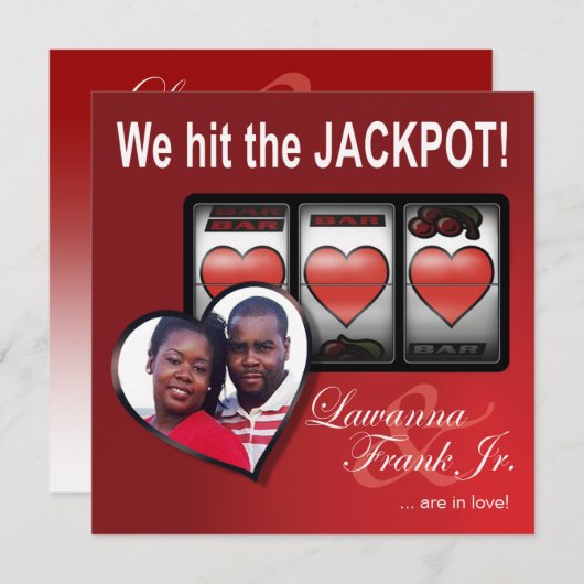 Lawannaラスベガスの大当たりのハートは日付を救います セーブザデート (正面/裏面)