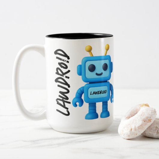 LawDroid Robot Mug ツートーンマグカップ (ドーナツ)