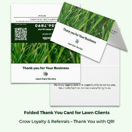 Lawn 気に Thank Thank You Referral Card with Logo