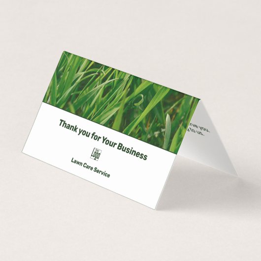 Lawn 気に Thank Thank You Referral Card with Logo (正面)