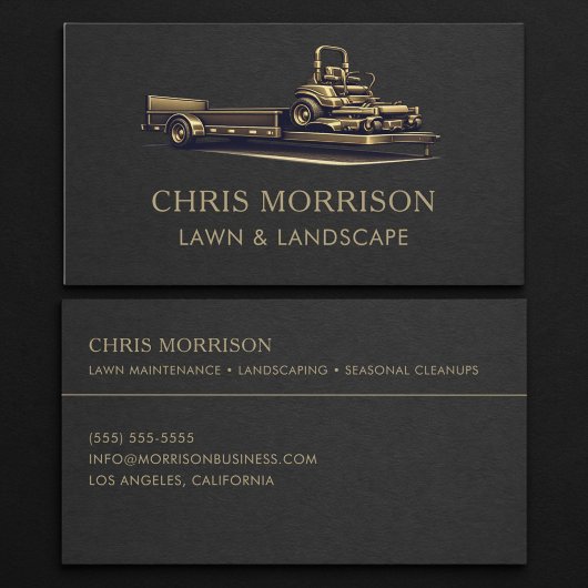 Lawn and Landscape Mower Business Card 名刺