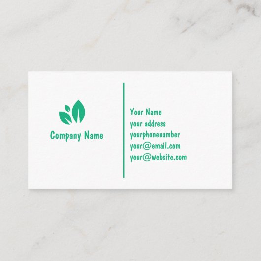 Lawn and Landscaping Business Card Template 名刺 (裏面)