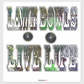 Lawn Bowls Life Life ロゴ, シール (シート)