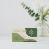 Lawn Care Garden Service Modern Minimalist Style 名刺 (スタンド正面)