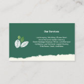 Lawn Care Gardening Services Landscaping Mowing 名刺 (裏面)