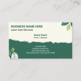 Lawn Care Gardening Services Landscaping Mowing 名刺