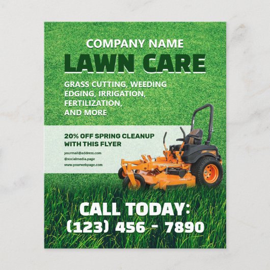 Lawn care grass lawn mower  チラシ (正面)