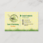 Lawn Care & Landscaping Business Card – Green & Wh 名刺 (正面)