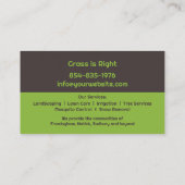 Lawn Care Landscaping Business Card Template 名刺 (裏面)