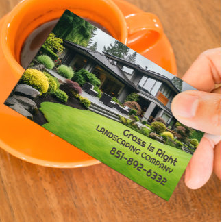Lawn Care Landscaping Business Card Template 名刺