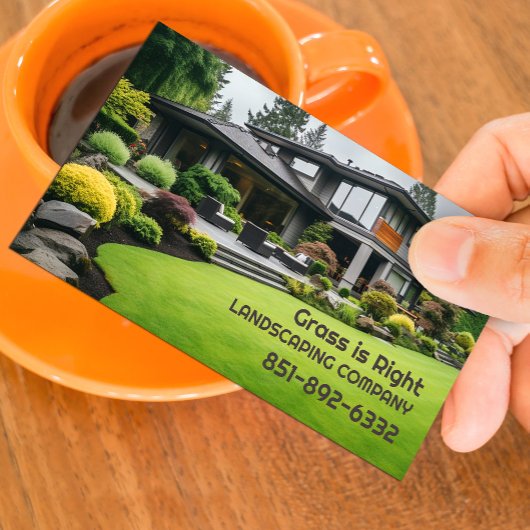 Lawn Care Landscaping Business Card Template 名刺