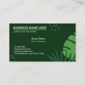 Lawn Care Landscaping Illustrative Nature Leaf 名刺 (正面)